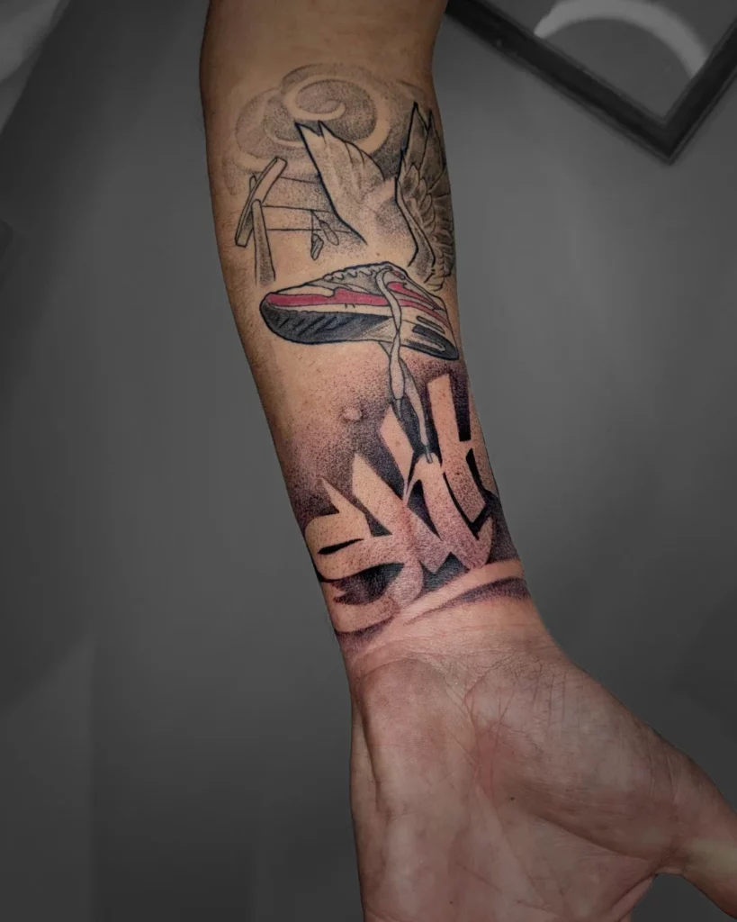 Spintattoo-tatouage-Lyon-Brignais Tag avant bras